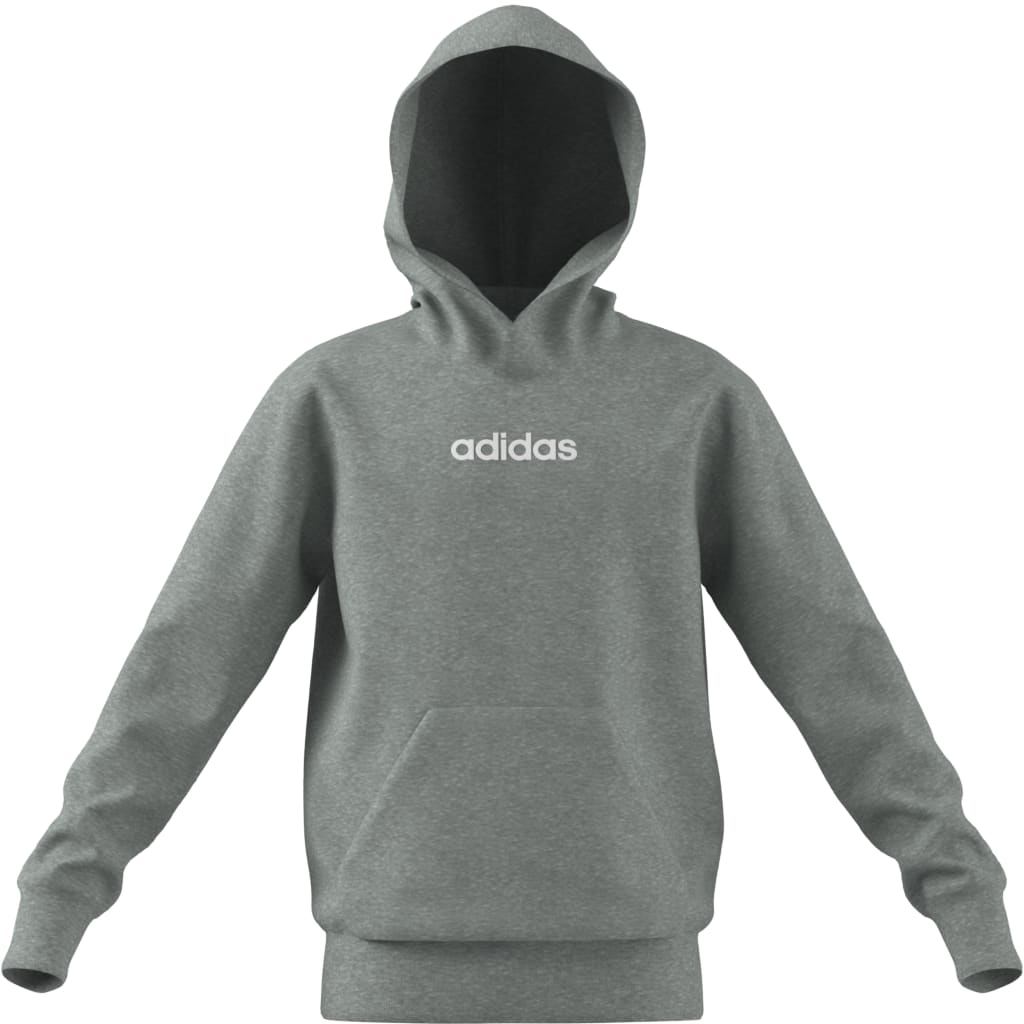 ADIDAS FLEECE HOODIE MGREYH/WHITE