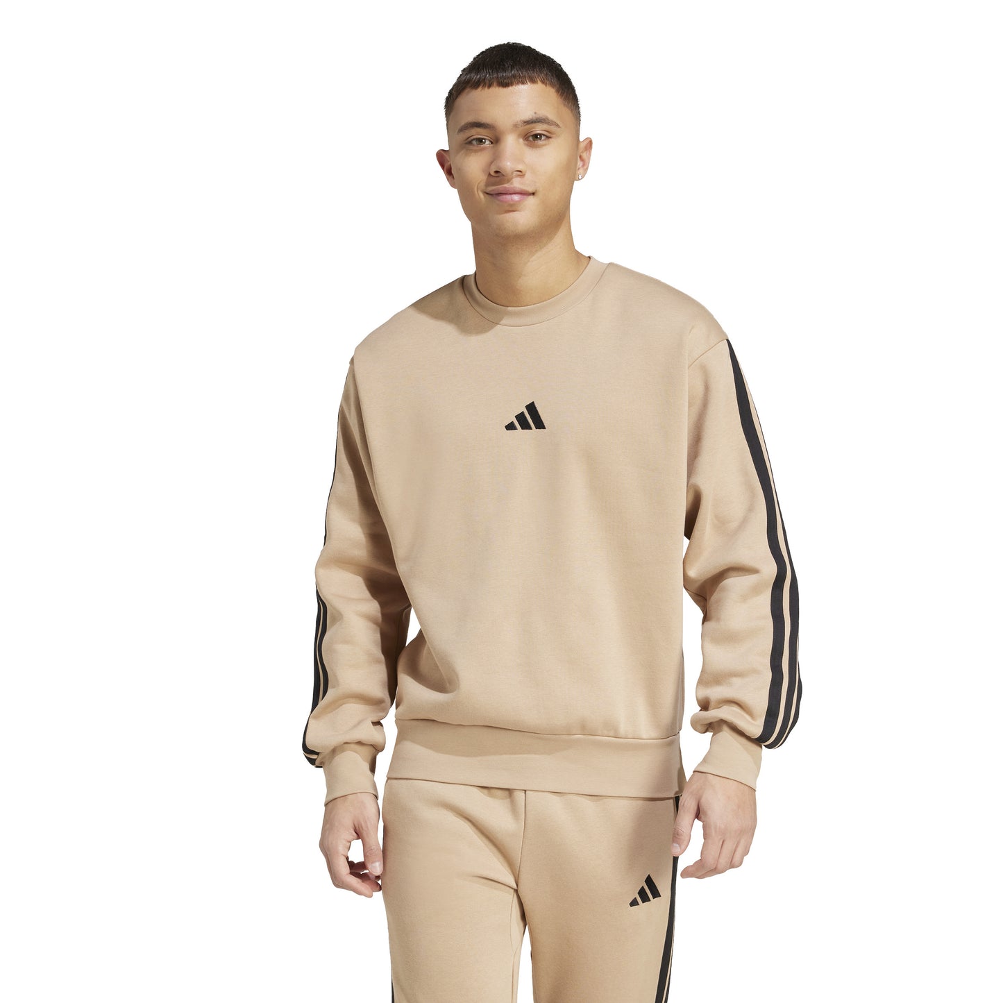 ADIDAS THREE STRIPES FLEECE SWEATSHIRT WARSAN/BLACK XL