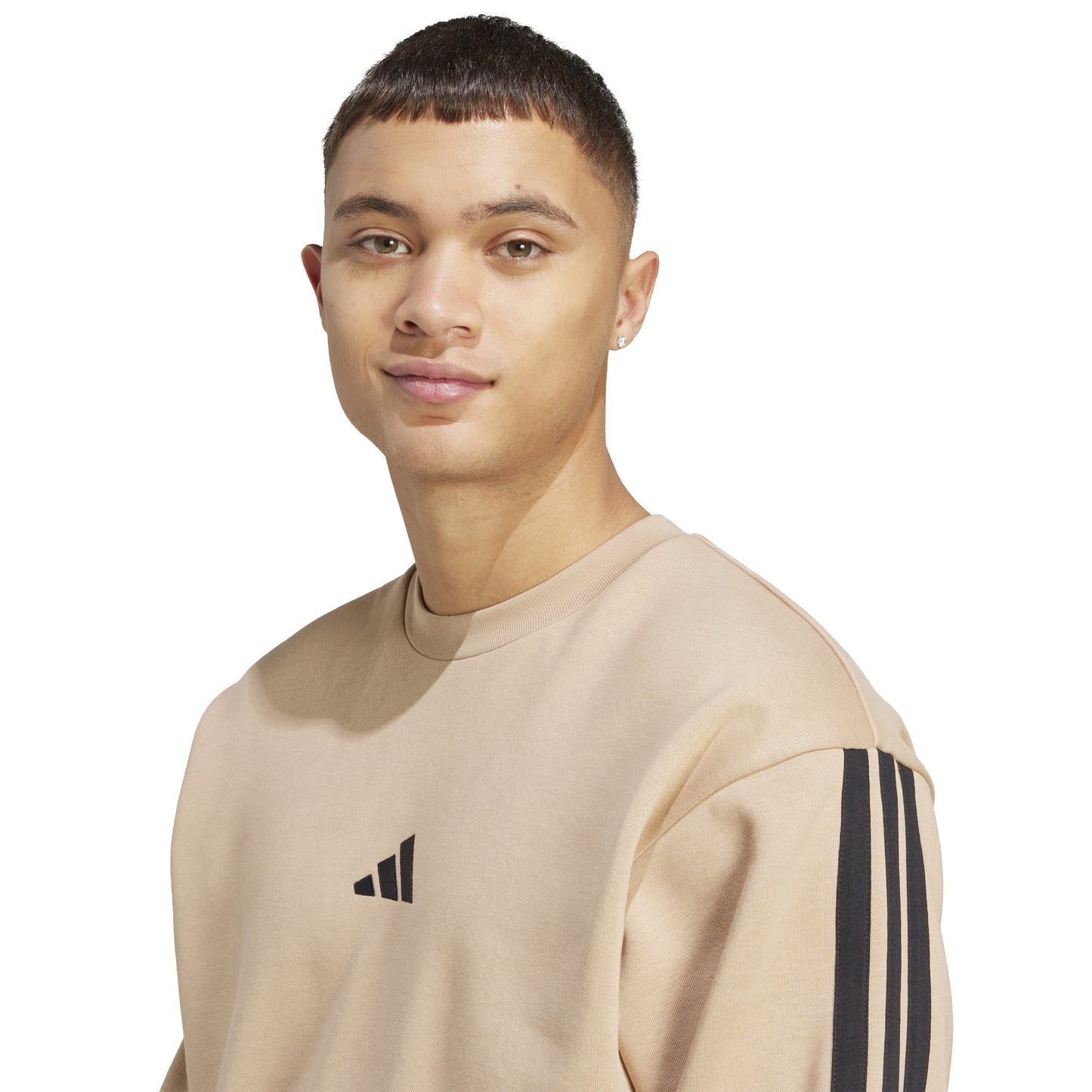 ADIDAS THREE STRIPES FLEECE SWEATSHIRT WARSAN/BLACK XL