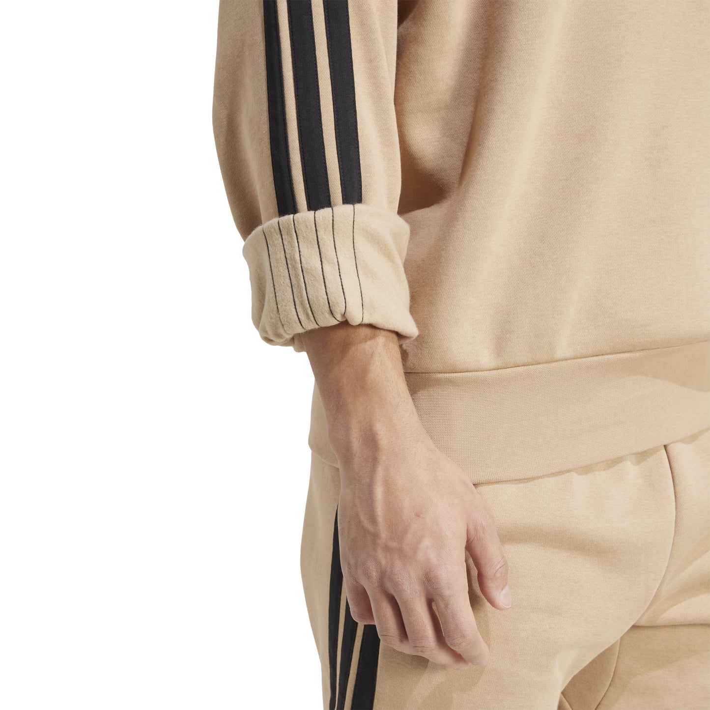 ADIDAS THREE STRIPES FLEECE SWEATSHIRT WARSAN/BLACK XL