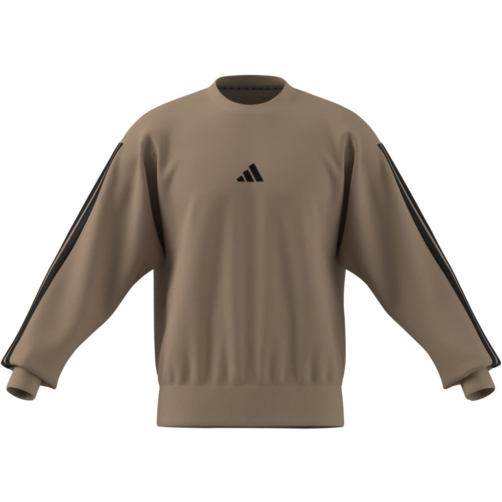 ADIDAS THREE STRIPES FLEECE SWEATSHIRT WARSAN/BLACK XL