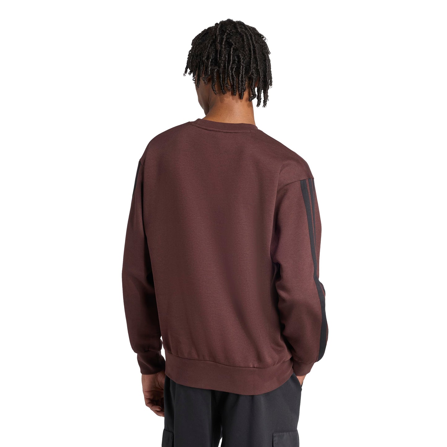 ADIDAS THREE STRIPES FLEECE SWEATER SHABRN/BLACK