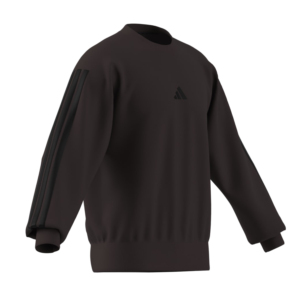 ADIDAS THREE STRIPES FLEECE SWEATER SHABRN/BLACK