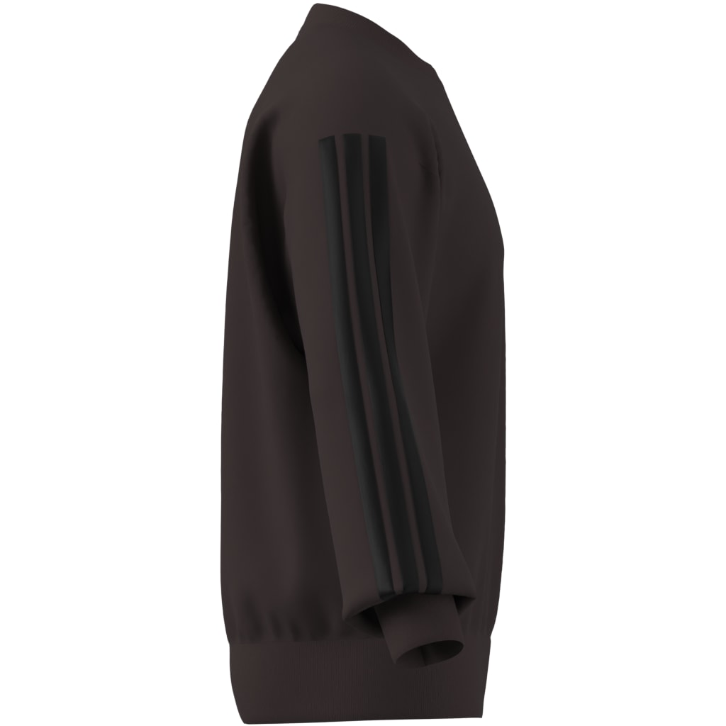 ADIDAS THREE STRIPES FLEECE SWEATER SHABRN/BLACK