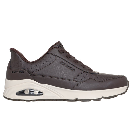 SKECHERS SLIP-INS: UNO - BANKSIA LUXE CHOCOLATE