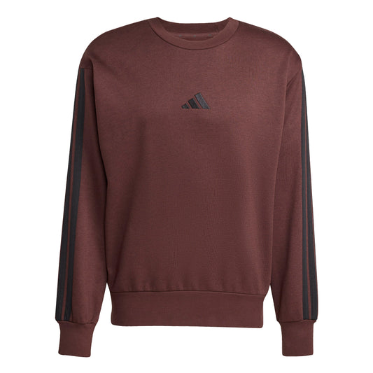 ADIDAS THREE STRIPES FLEECE SWEATER SHABRN/BLACK